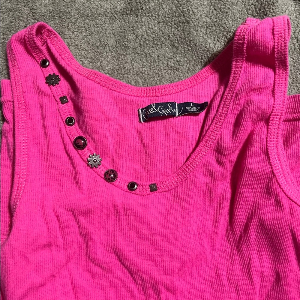 Hot pink Cruel Girl slim fit Tank top